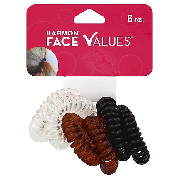 Harmon Face Values 6-Count Spiral Ponytail Holders